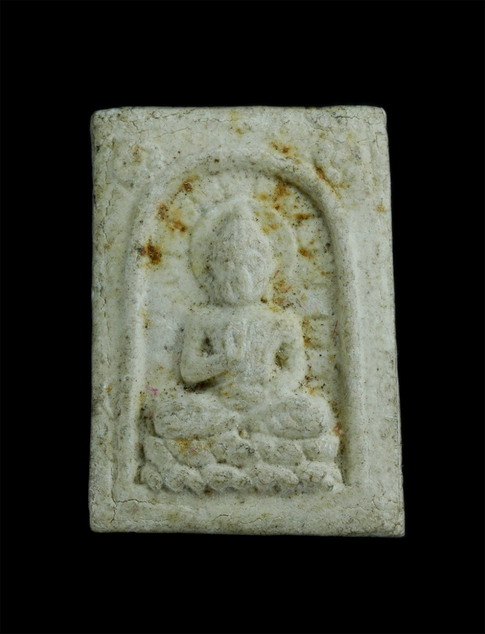 1.jpg - พระพุทธประทานพรเนื้อผง หลังยันต์เฑาะว์ พระเก่าสวย | https://kamulet.in.th