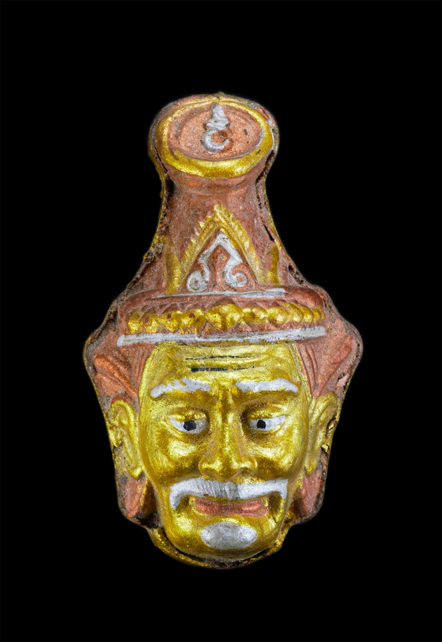 1.jpg - เศียรพ่อครูฤาษี เนื้อผง ทาทองลงสี  สวยงาม | https://kamulet.in.th