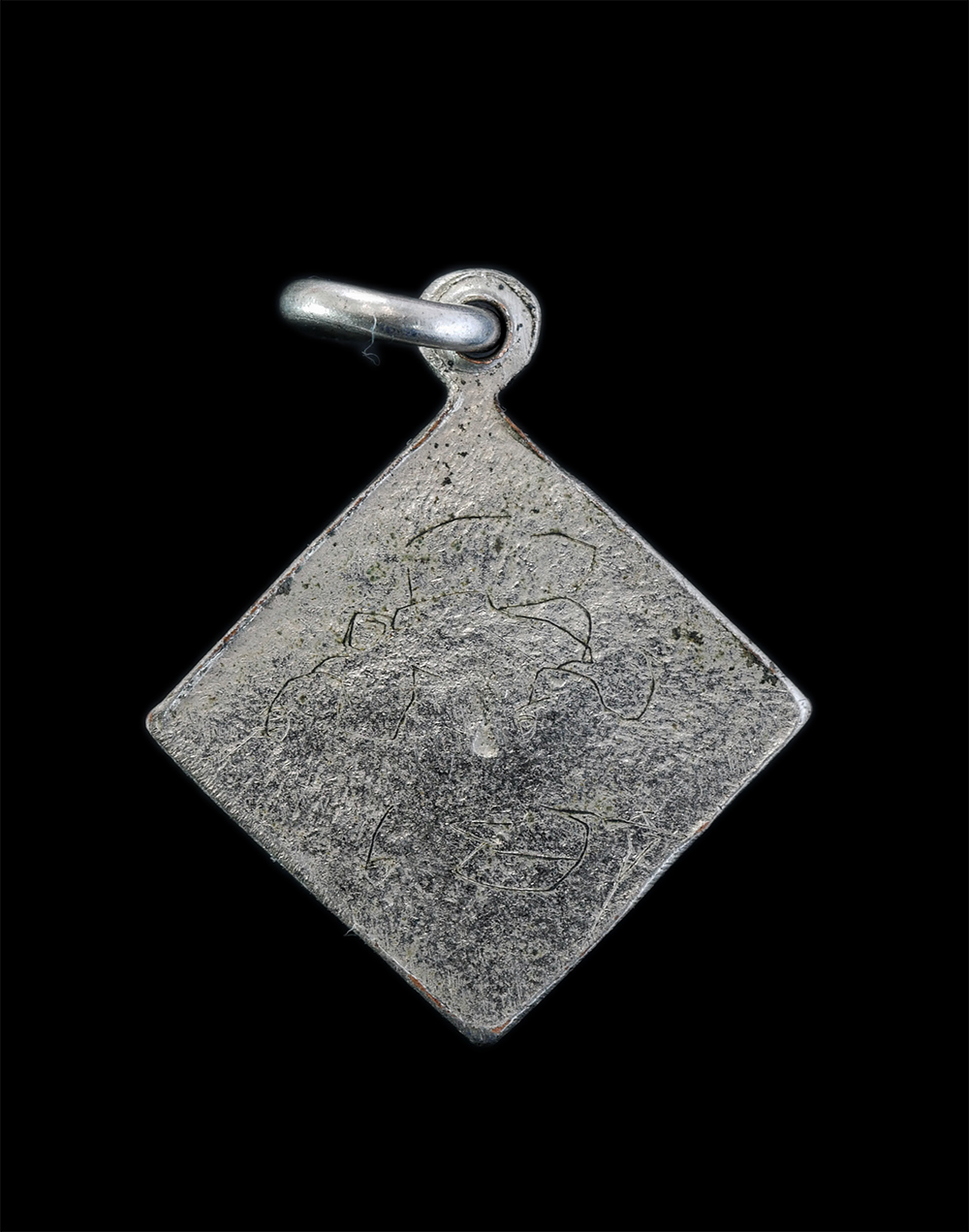 2.jpg - เหรียญข้าวหลามตัดหน้าพระพรหม หลังเรียบ จารยันต์ เนื้อกะไหล่เงิน | https://kamulet.in.th