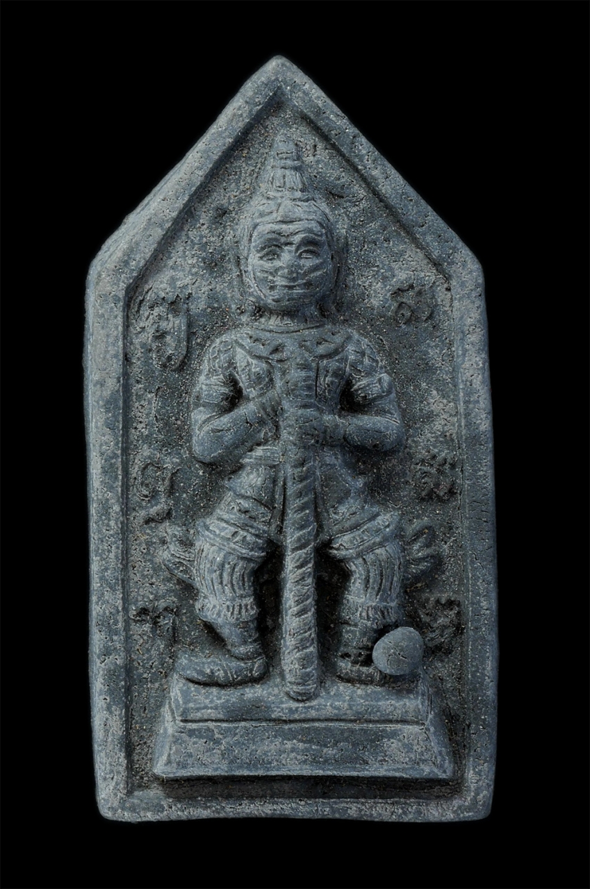 1.jpg - พระผงท้าวเวสสุวรรณ เนื้อผงใบลาน หลังยันต์ | https://kamulet.in.th