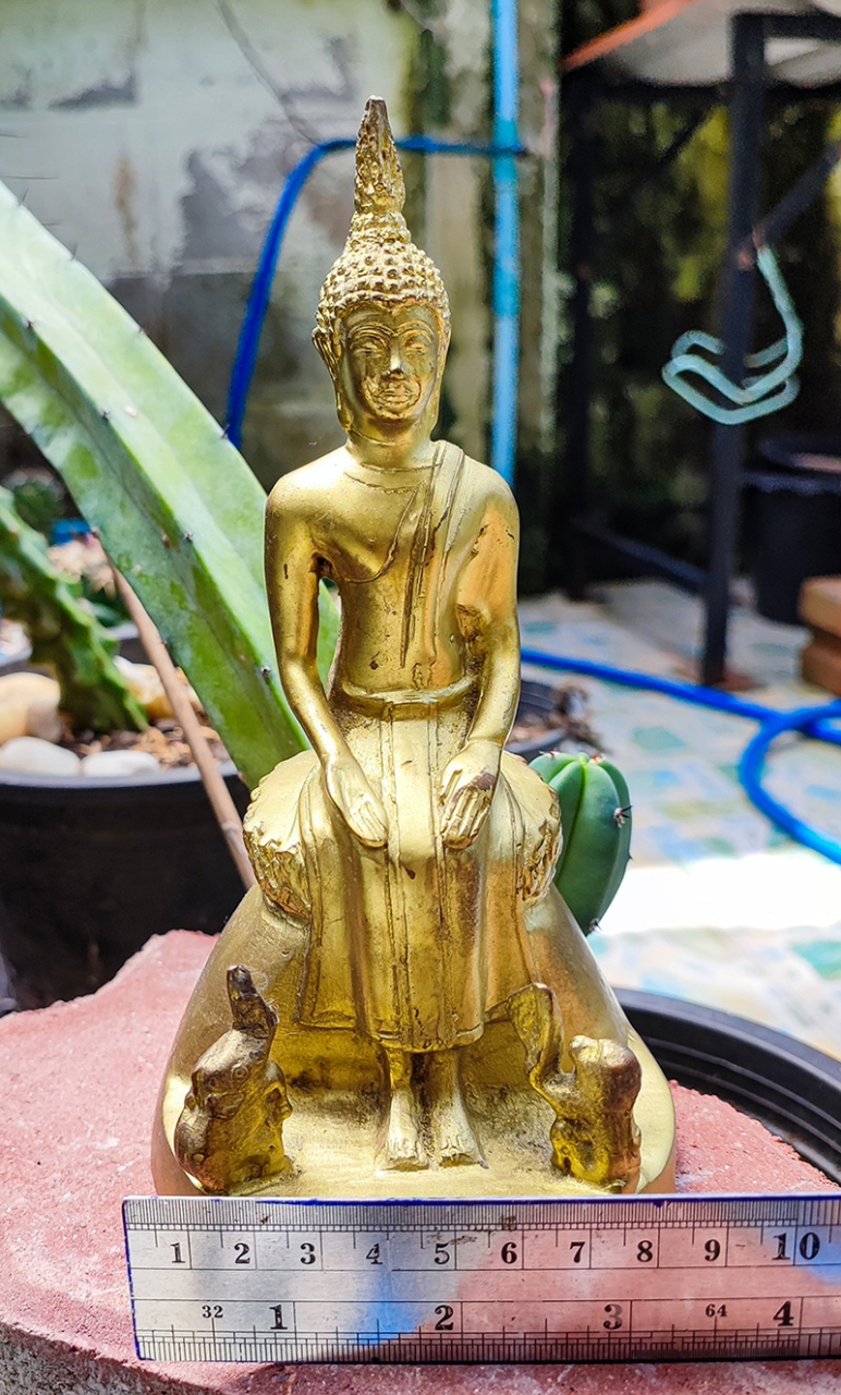 4p.jpg - พระบูชาหลวงพ่อโต วัดป่าเลไลยก์ จ.สุพรรณบุรี เนื้อทองเหลือง ขนาดประมาณ 3 นิ้ว | https://kamulet.in.th