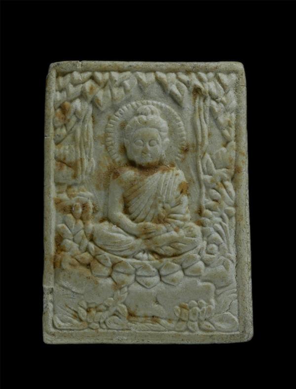 พระสมเด็จ หลวงตาชัย จันโทปคุณ วัดหินโค้ง ต.หนองบัว อ.บ้านค่ายจ.ระยอง ปี2535 เนื้อผงพุทธคุณ (องค์ที่1) | https://kamulet.in.th