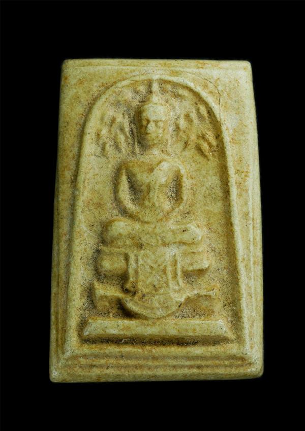 พระสมเด็จพิมพ์พระประธาน วัดขุนอินทประมูล อ.โพธิ์ทอง จ.อ่างทอง หลังปั้มชื่อวัด เนื้อผงพุทธคุณ  | https://kamulet.in.th