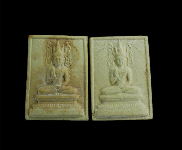 พระผงพระพุทธศิลปะขอม ศิลปะลพบุรี หลังยันต์รอบรูปหงห์ พระสวย | https://kamulet.in.th