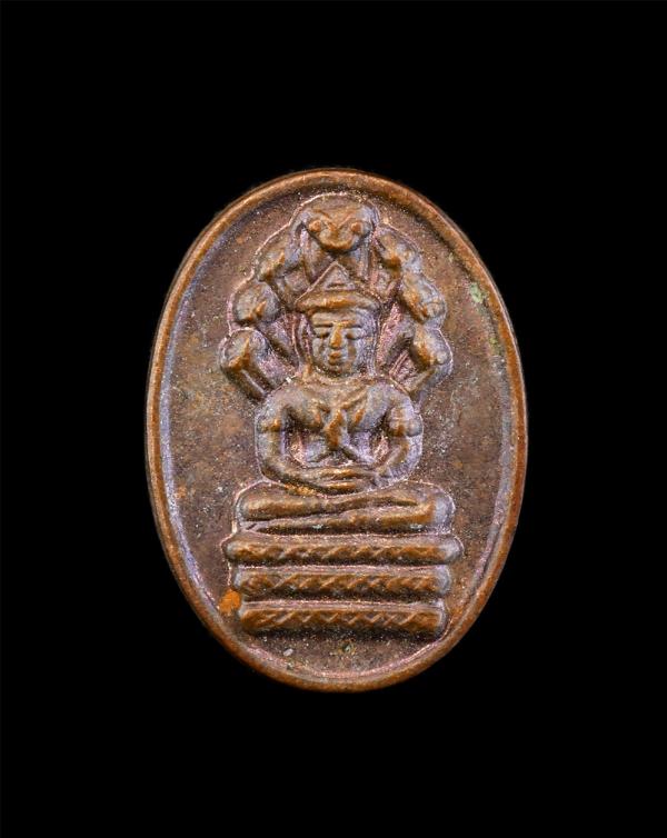 พระนาคปรกมะขาม องค์จิ๋ว หลวงปู่บุญ สุสมโณ(พระครูสุทธิวัตรสุนทร) วัดบ้านนา จ.ระยอง ปี2537 เนื้อทองแดง สร้างระลึกในวาระหลวงปู่อายุคร [..] | https://kamulet.in.th