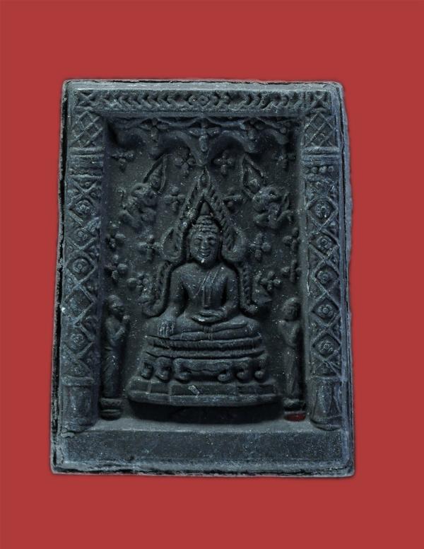 พระพุทธชินราชเนื้อผงใบลาน วัดเขาดินไพรวัน ต.นาขุนไกร อำเภอศรีสำโรง จังหวัดสุโขทัย ปี2556 | https://kamulet.in.th