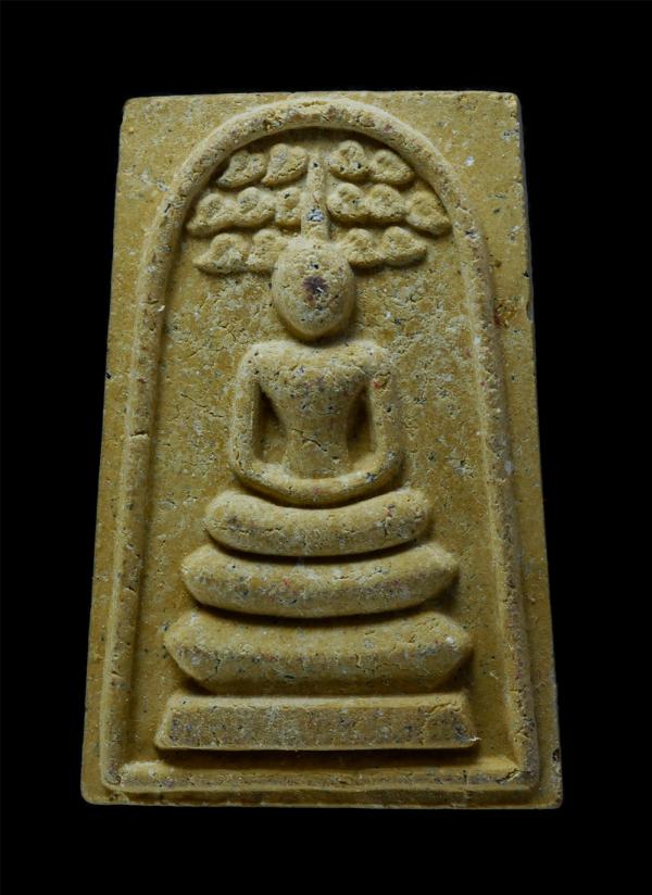 พระสมเด็จปรกโพธิ์ หลังใบโพธิ์ เนื้อผงพุทธคุณผสมว่าน เนื้อผงเก่าสวย | https://kamulet.in.th