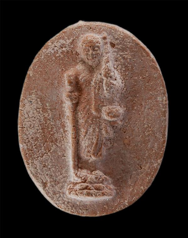 พระสิวลีเนื้อผง หลังยันต์ เนื้อผงพุทธคุณ พระเก่าสวย | https://kamulet.in.th