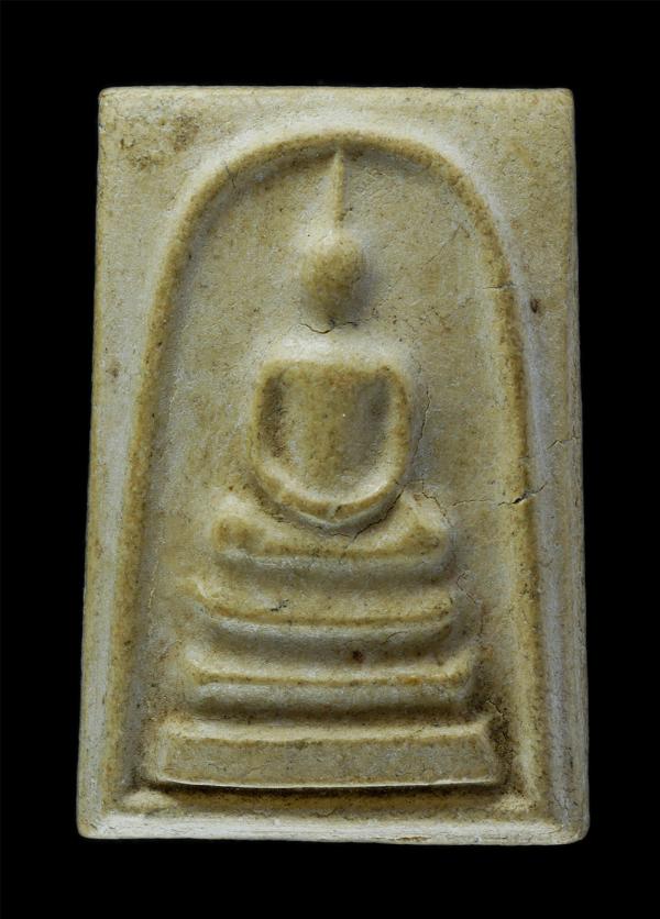 พระสมเด็จ พิมพ์พระประทาน หลังเรียบ เนื้อผง พระเก่าพิมพ์ | https://kamulet.in.th