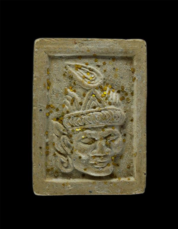 เศียรพ่อแก่ หลังพระพิฆเณศวร เนื้อผงเก่าสวย | https://kamulet.in.th