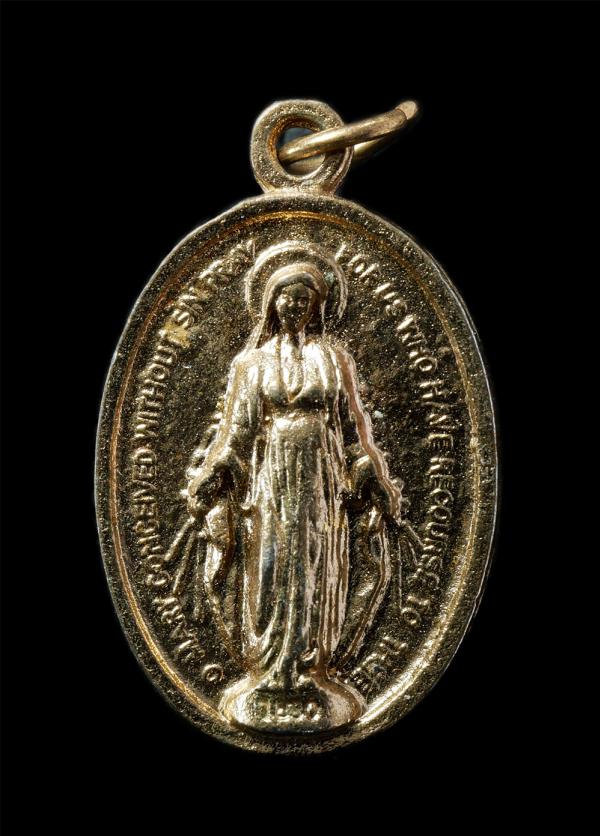 เหรียญพระแม่มาเรีย ประเทศ อิตาลี เนื้อโลหะ กะไหล่ทอง(องค์ที่1) | https://kamulet.in.th