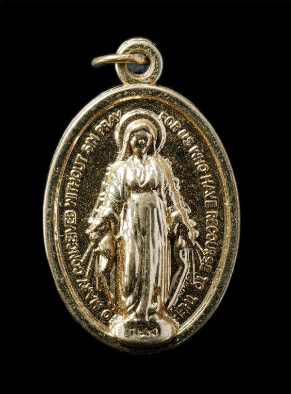 เหรียญพระแม่มาเรีย ประเทศ อิตาลี เนื้อโลหะ กะไหล่ทอง(องค์ที่2) | https://kamulet.in.th