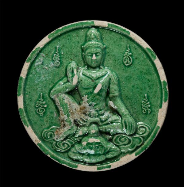 จตุคามรามเทพ รุ่นอภิมหาเศรษฐี อัญมณีเสริมดวง เคลือบเขียว ปี2550 จ.นครศรีธรรมราช | https://kamulet.in.th