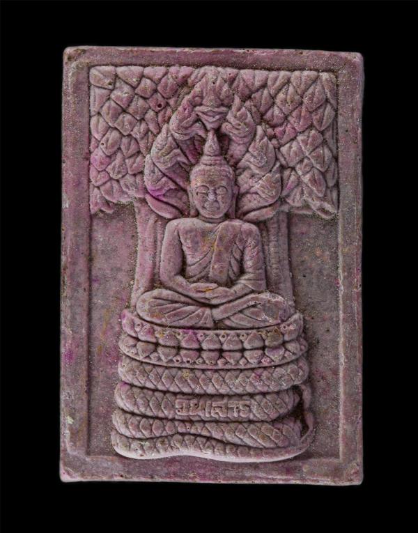 พระนาคปรก พระประจำวันเสาร์ วัดพระประทานพร อ.ศรีราชา จ.ชลบุรี เนื้อผงพุทธคุณ ผงว่าน สีม่วง | https://kamulet.in.th