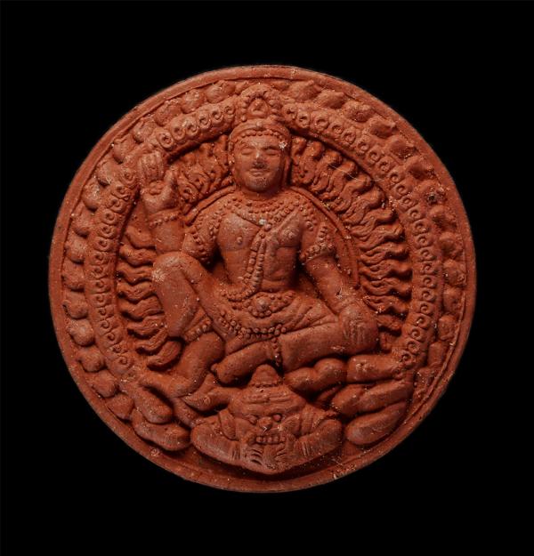 องค์พ่อจตุคามรามเทพ หลังพระธาตุฝังไข่มุก วัดมหาธาตุวรวิหาร จ.นครศรีธรรมราช เนื้อผงพุทธคุณ ผงว่าน | https://kamulet.in.th