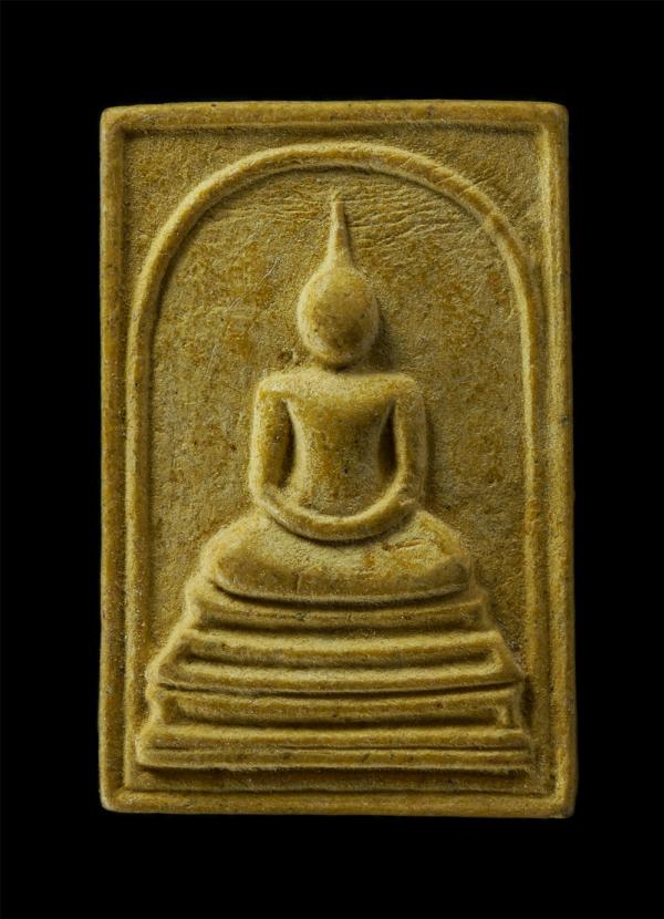 พระสมเด็จ หลังยันต์ อรหัง ผงว่านสีเหลือ เก่าสวย มวลสารดี ไม่ทราบที่ | https://kamulet.in.th