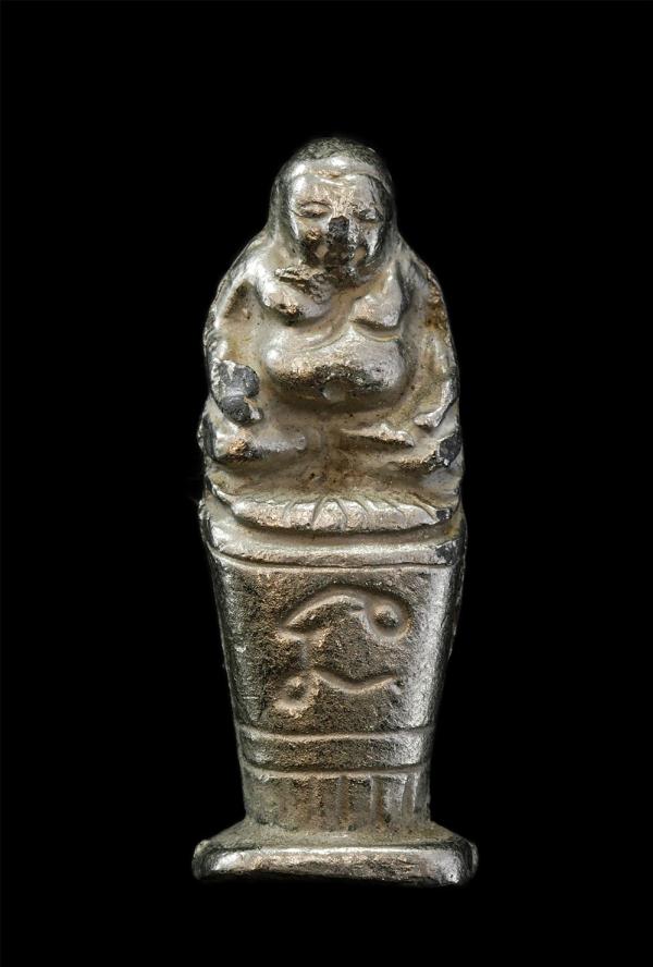 รูปหล่อลอยองค์พระสังกัจจายน์มียันต์ นะ เนื้ออัลปาก้า ไม่ทราบที่ | https://kamulet.in.th