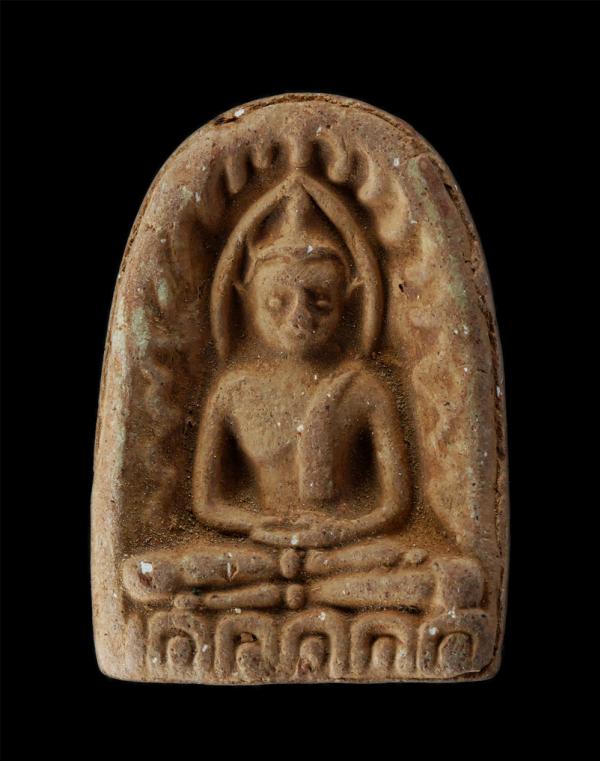 พระซุ้มกอ วัดดารา ต.ตะค่า อ.บางปลาม้า จ.สุพรรณบุรี เนื้อดินเผา พระเก่าสวย | https://kamulet.in.th