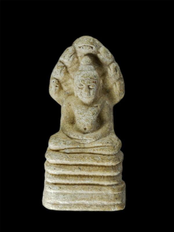 รูปหล่อพระนาคปรก เนื้อผง ตะกรุดคู่ ไม่ทราบที่ | https://kamulet.in.th