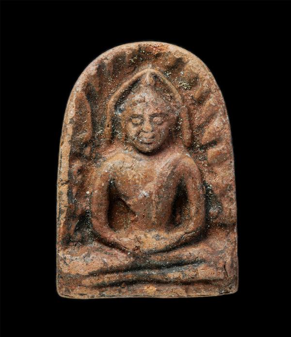 พระซุ้มกอ หลัง หลวงพ่อนอง เนื้อดินเผา พระเก่า ไม่ทราบที่ | https://kamulet.in.th