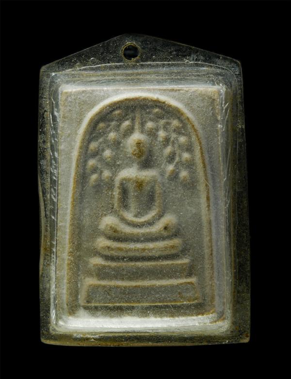 พระสมเด็จปรกโพธิ์ รุ่น 1 หลังภาพถ่าย พระอาจารย์มานะ จนฺทโสภโณ สำนักสงฆ์เขาพุพรหม จ.กาญจนบุรี | https://kamulet.in.th