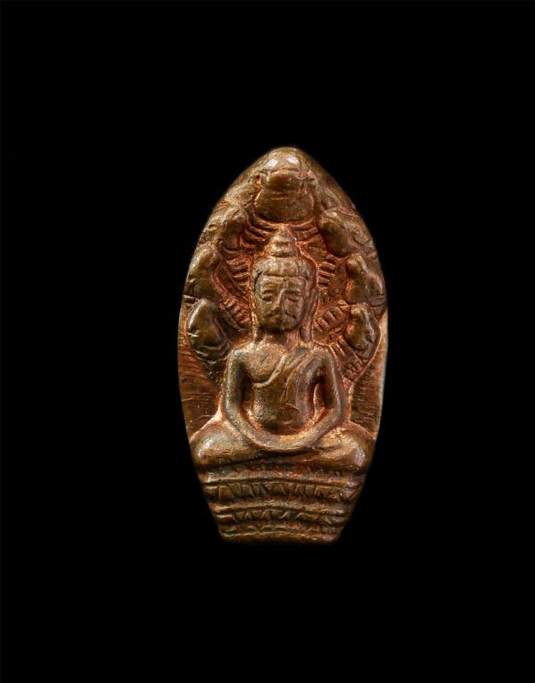 ปรกใบมะขาม วัดกระโดน ปี2539 เนื้อทองแดง พระเก่าสวย | https://kamulet.in.th