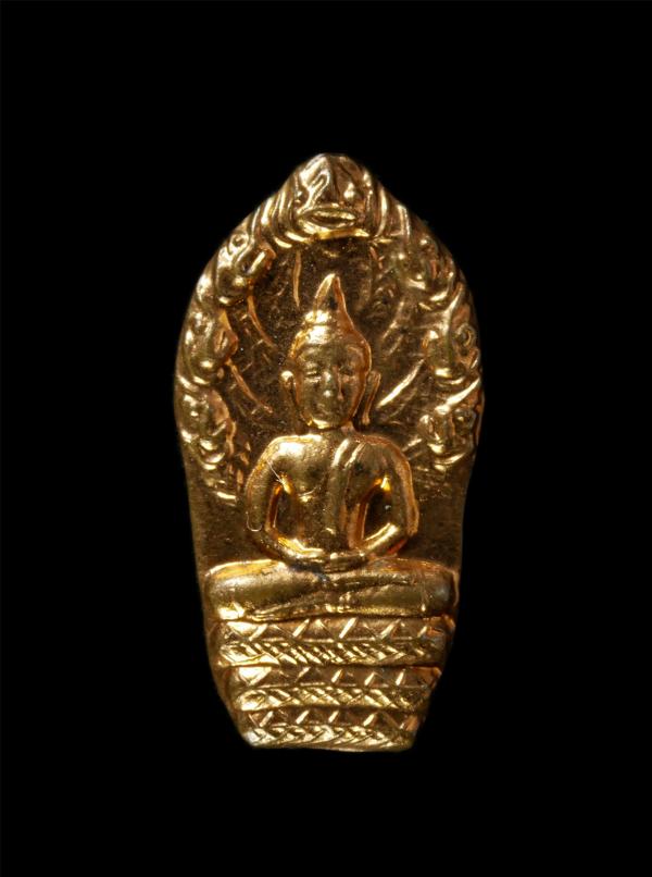 พระนาคปรกใบมะขาม หลังยันต์ เนื้อทองแดง  | https://kamulet.in.th